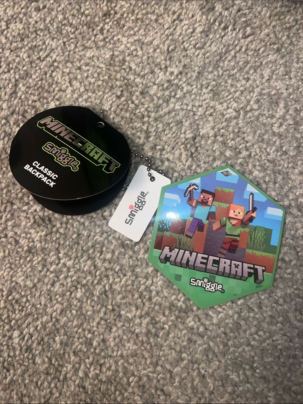 Minecraft Smiggle Classic Creeper Backpack - Neon Green & Black - Picture 10 of 17